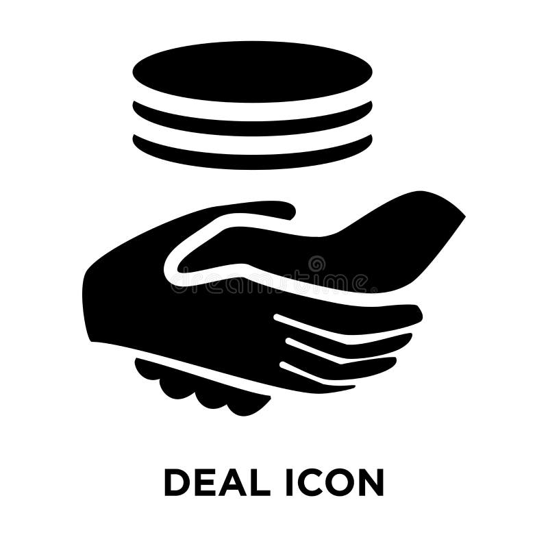 Deal icon vector isolated on white background, logo concept of vector illustration Deal icon vector isolated on white background, logo concept of vector illustration